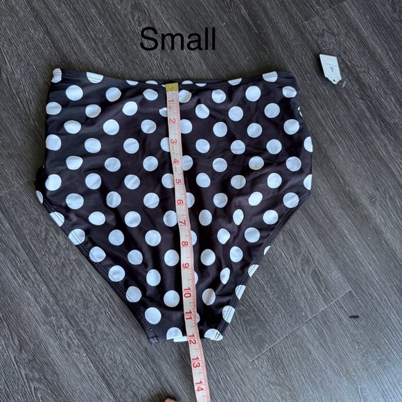High Waisted Full Coverage Black and White Swimsuit Bottom - Small Med Large New - Picture 6 of 13